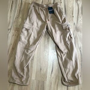 VICTORIOUS Utility Jogger Pants Men’s M Tan Pocket Cinch Legs Athleisure Outdoor